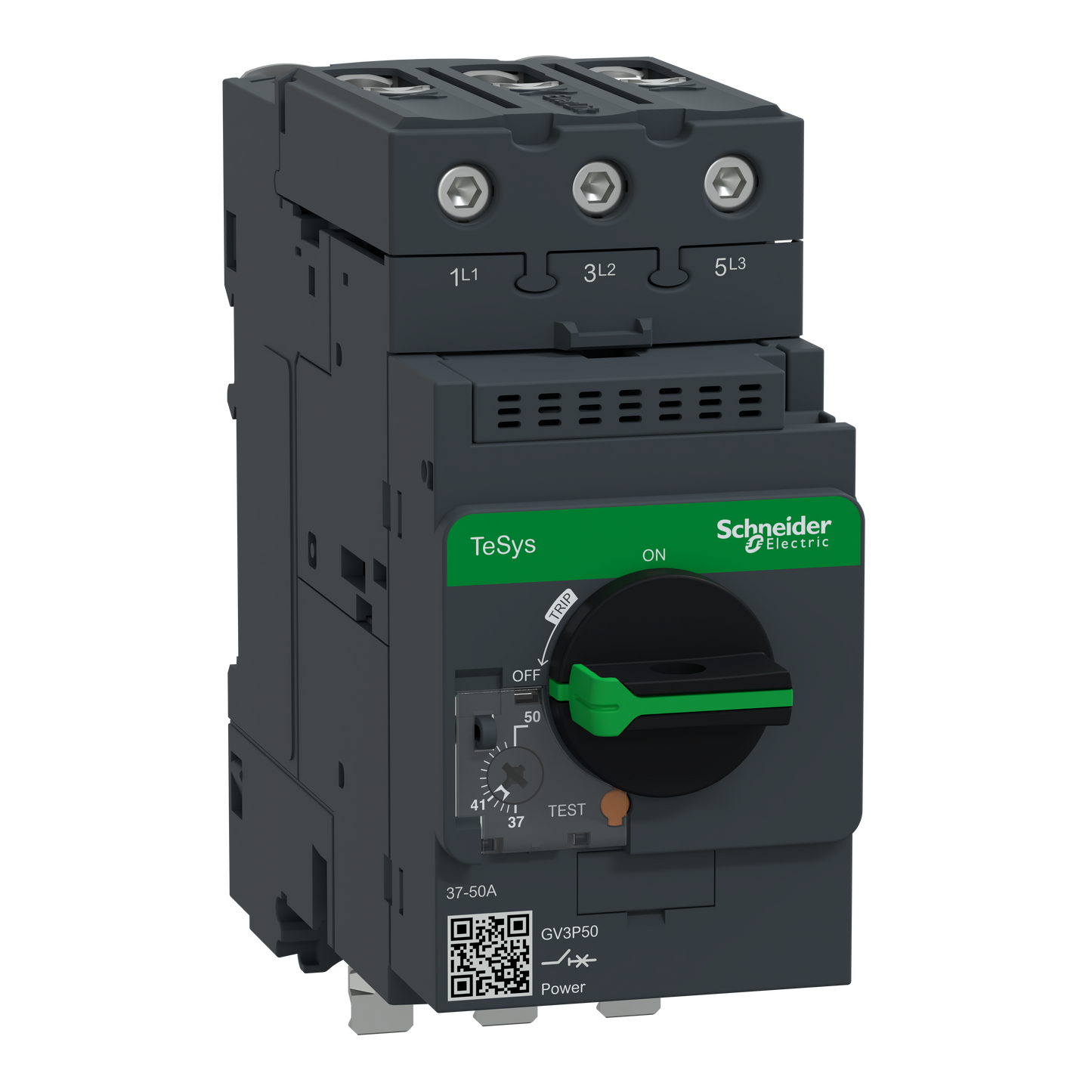 Schneider Electric-GV3P501-TeSys - disjoncteur moteur GV3 - 3P - 37A à 50A - Everlink BTR (1 bornier)