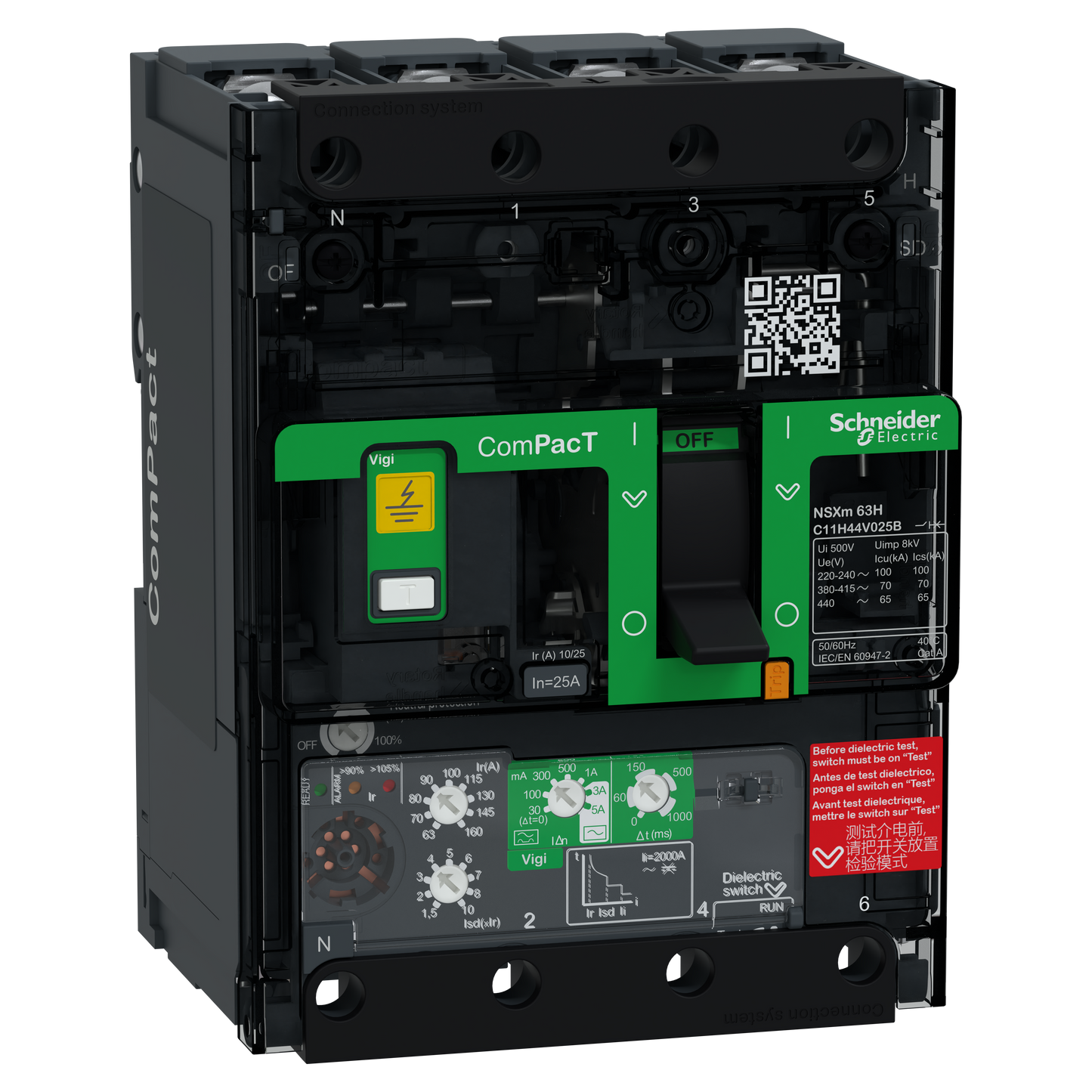 Schneider Electric-C11H44V025B-NSXmH DISJV 3P MIC4.1 25A COS