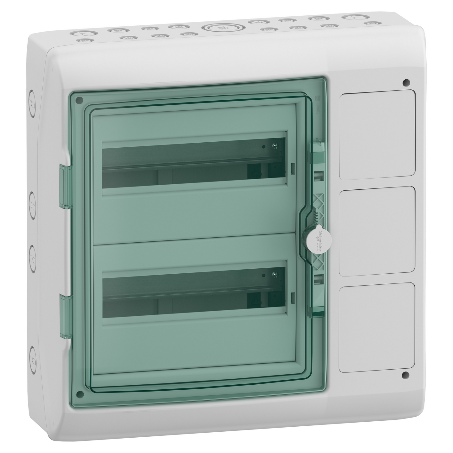 Schneider Electric-13971M-Mureva coffret polyvalent 448x460mm 2 rangées 12 Modules 3 Ouvertures 90x100mm
