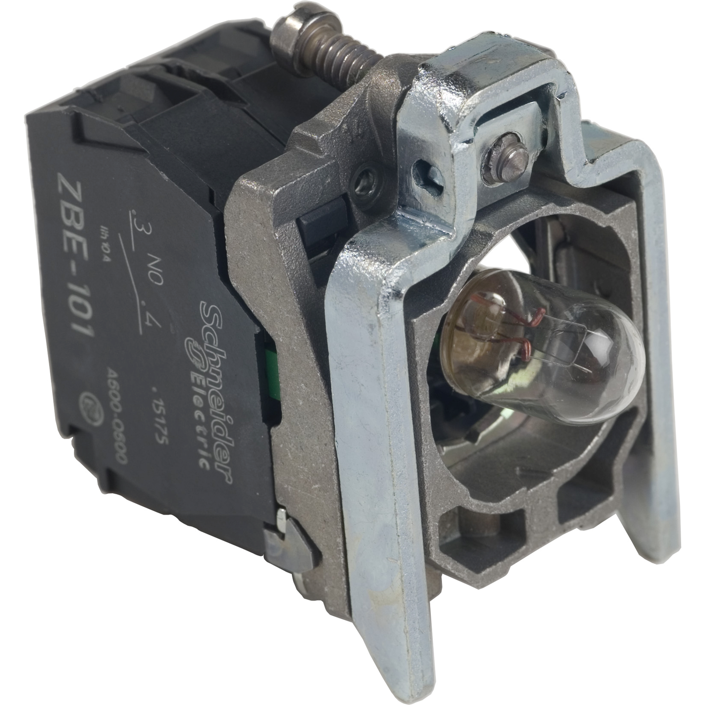 Schneider Electric-ZB4BW06124-Harmony XB4 - corps bouton poussoir lumineux BA9s - 1F - 24V - vis étrier