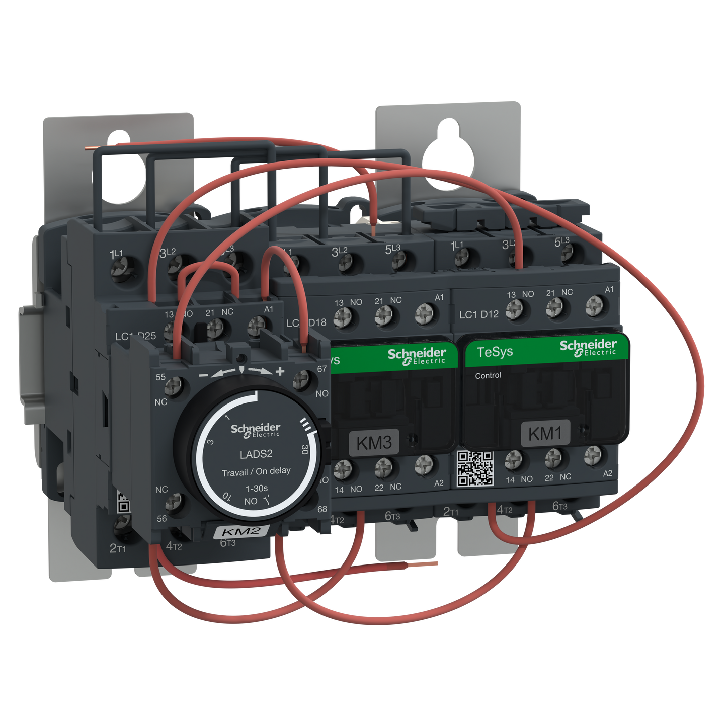 Schneider Electric-LC3D18AU7-TeSys LC3D - démarreur étoile triangle sur platine - bobine 240Vca