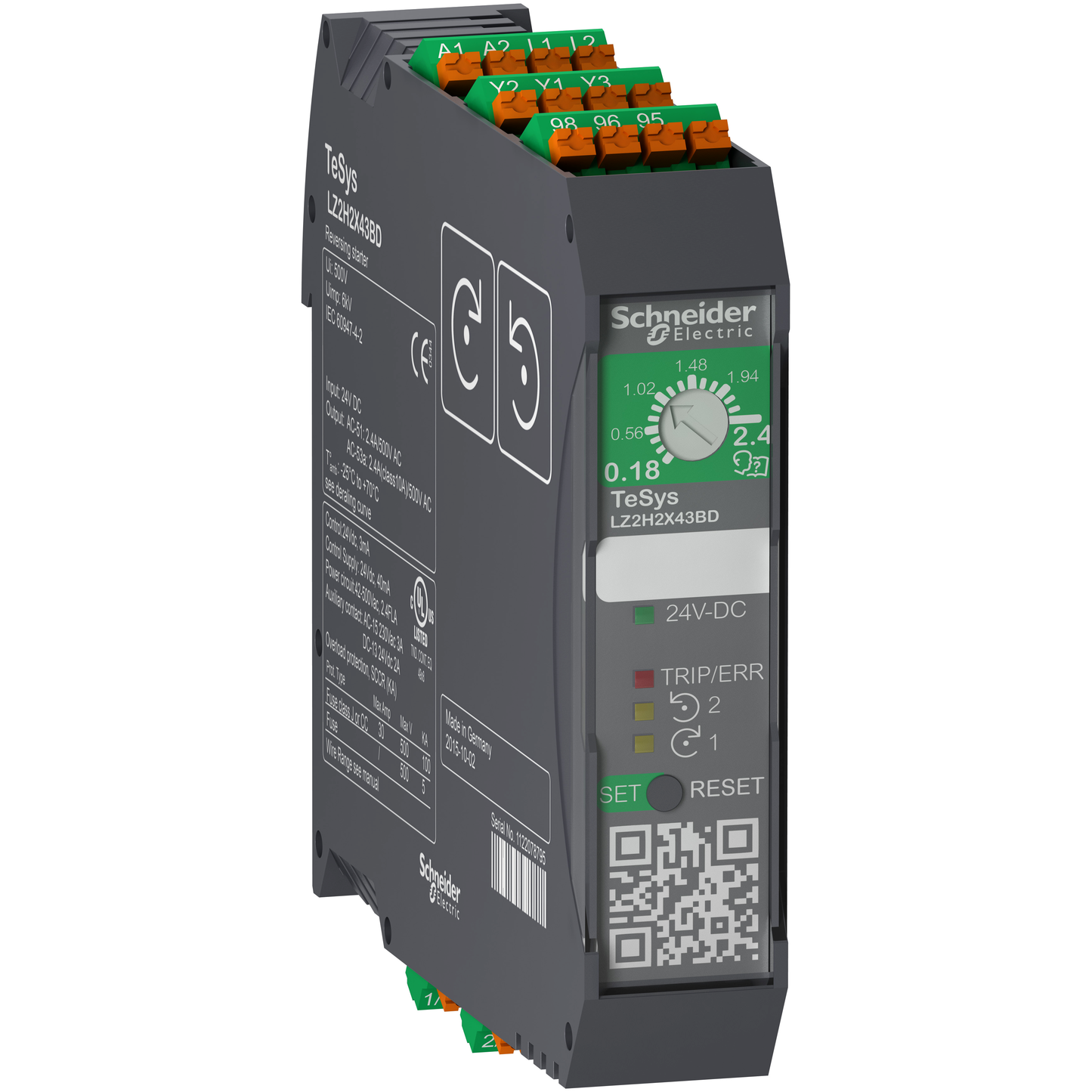 Schneider Electric-LZ2H6X53BD-TeSys H - démarreur hybride - 2 sens - 3kW 400V - cde 24Vcc - ressort