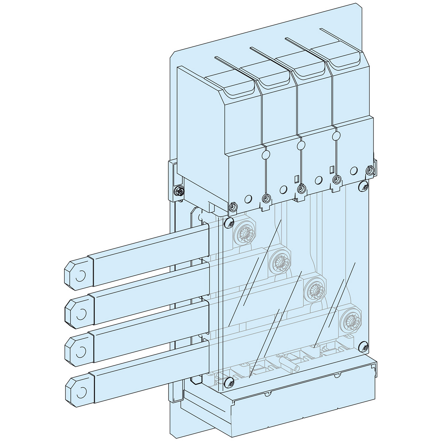 Schneider Electric-LVS04076-PrismaSeT G - Raccordement arrivée reporté en gaine NS630