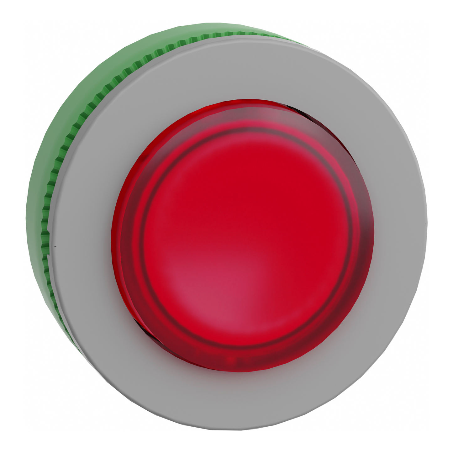 Schneider Electric-ZB5FW143C0-Harmony XB5 - tête bouton poussoir lum - Ø22 - col flush grise - dépass - rouge