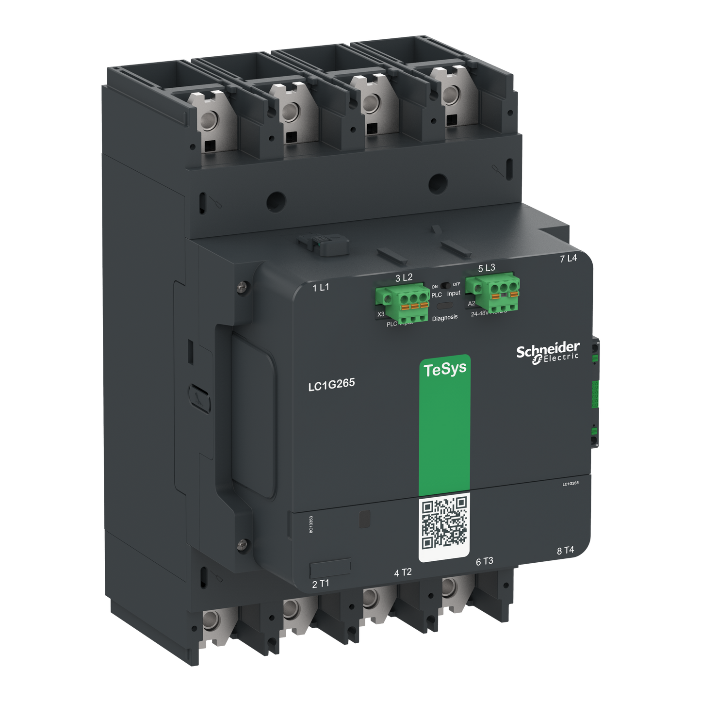 Schneider Electric-LC1G2654LSEA-Contacteur TeSys LC1G 265A 440V 4P AC3 Advanced 200-500V AC-DC bobine