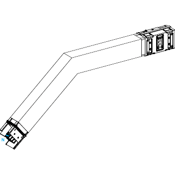 Schneider Electric-KSA630DLF43B-Canalis KSA - Coude spé. vert. 630A - vers bas 95° à 175° - côtés 300 à 800mm