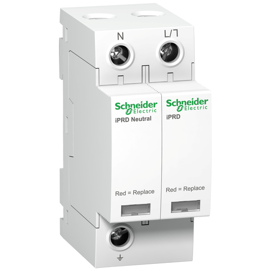 Schneider Electric-A9L65501-Acti9 - Parafoudre iPRD65r - 65kA - 350V - 1PN - avec report de signalisation
