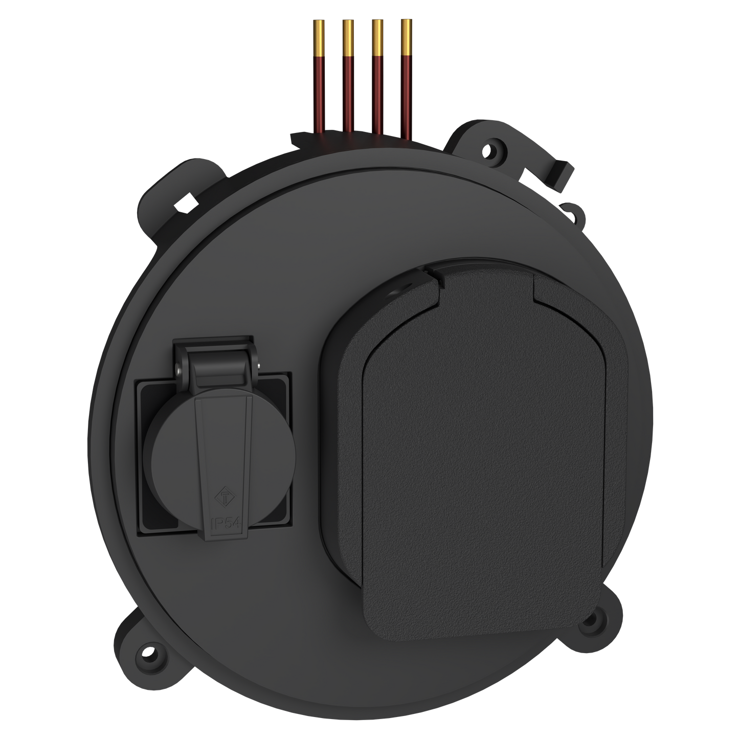 Schneider Electric-EVP1SSS53-EVlink socle de prise T2S pour borne Pro AC triphasée avec prise domestique