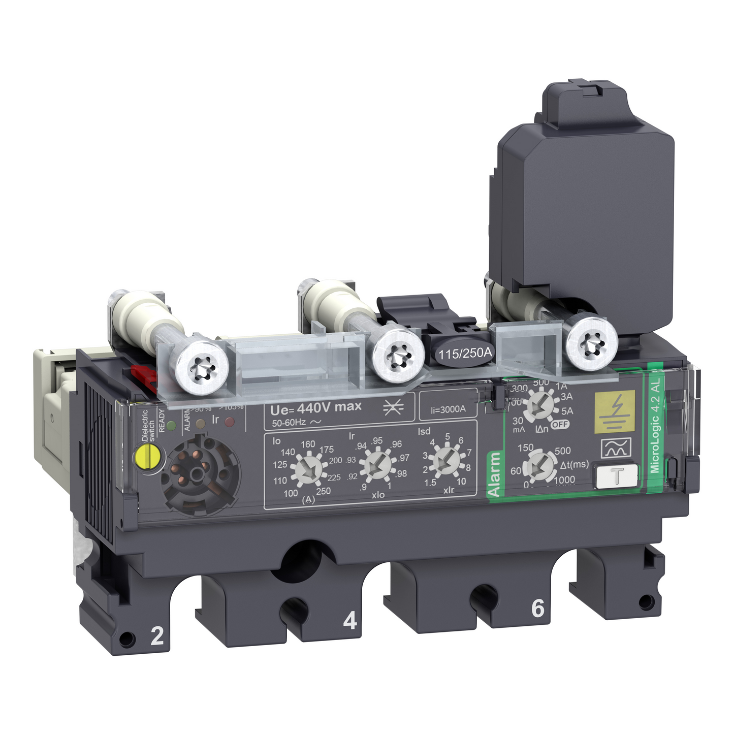 Schneider Electric-C1634A160-ComPacT NSX - déclencheur MicroLogic 4.2AL Vigi 160A - 3P3D pour NSX160-250