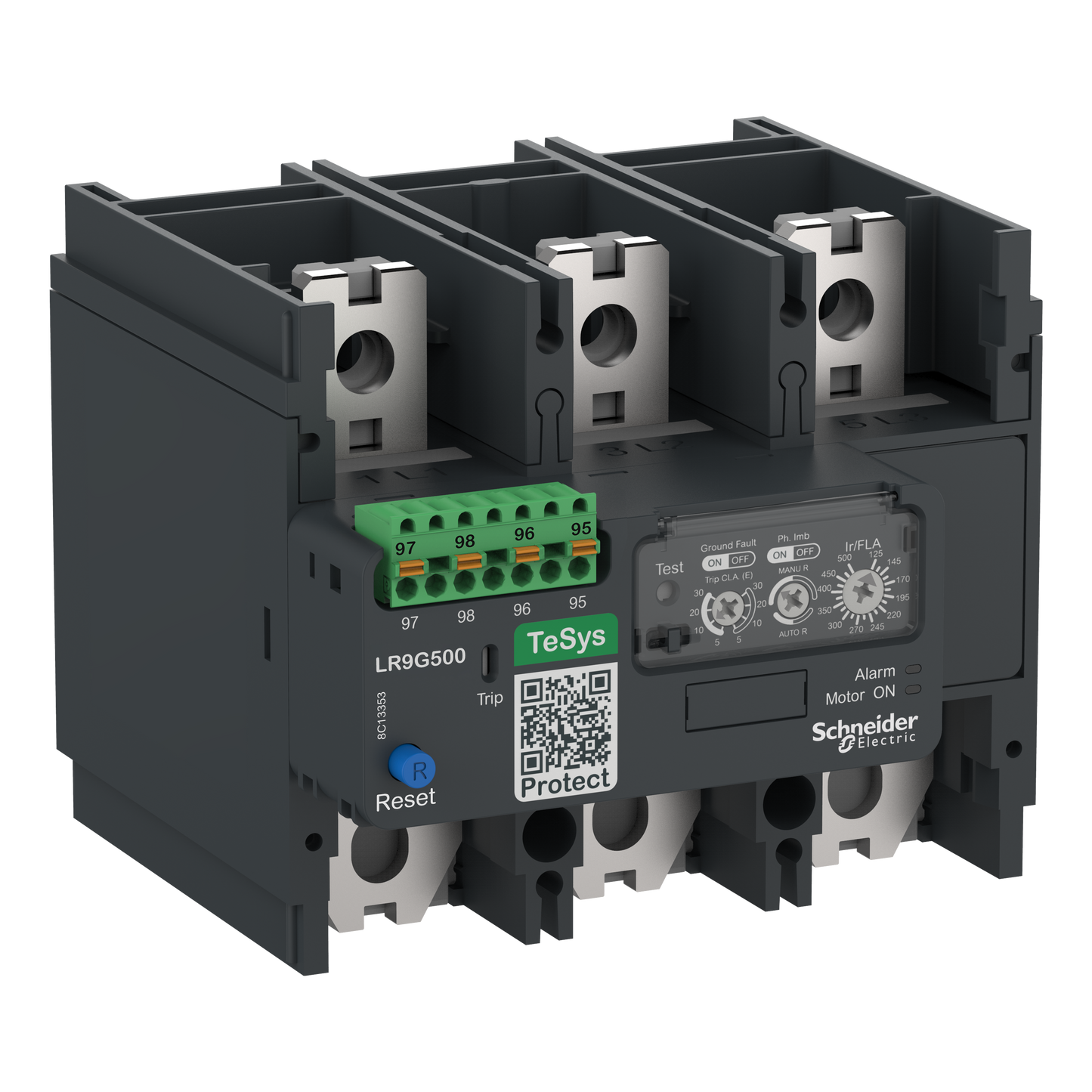 Schneider Electric-LR9G500-Relais de surcharge thermique TeSys LR9G 500A Connexion par ressort
