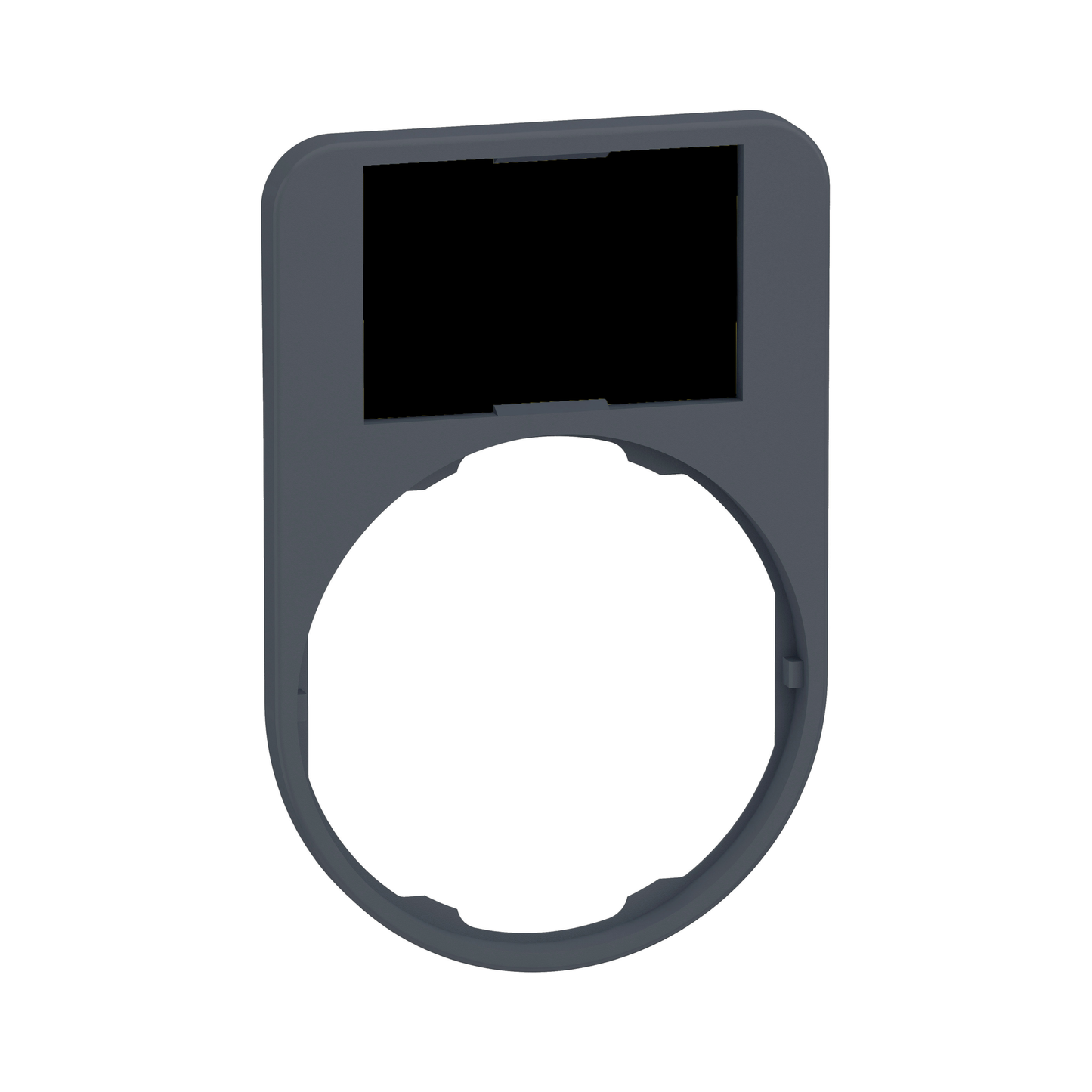 Schneider Electric-ZBYF6101-Harmony - porte-étiquette flush - 30x50 - + étiq 18x27 vierge - fond noir/rouge