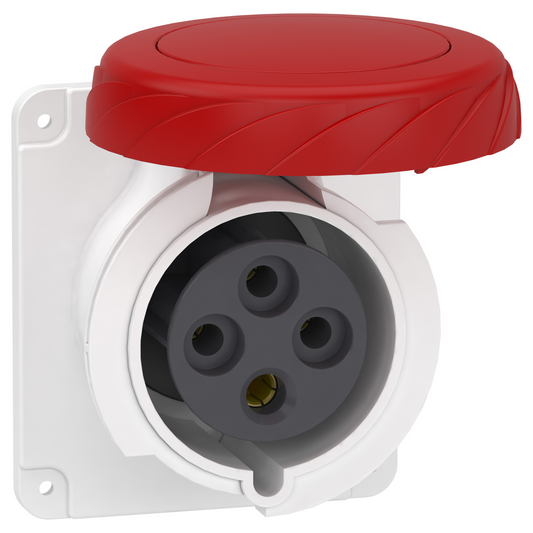 Schneider Electric-PKF32G734-Mureva - socle prise industrielle droite - 32A - IP67 - 380 - 4P - vis