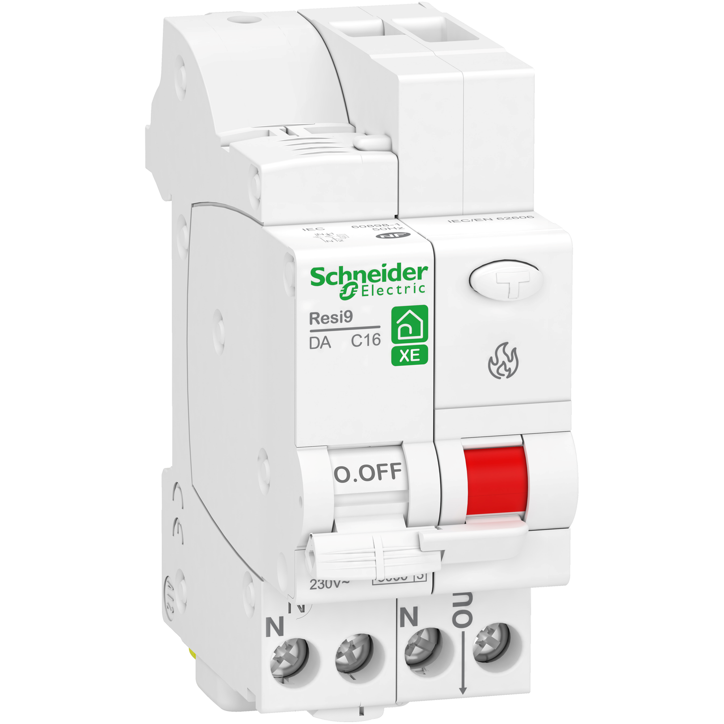 Schneider Electric-R9ETC610-Resi9 XE - disjoncteur détecteur d'arc - 1P+N - 10A - courbe C - embrochable