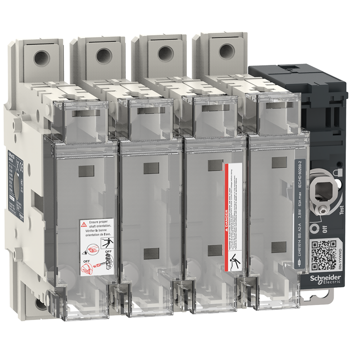 Schneider Electric-LV481624-FuPact GS - interrupteur sectionneur fusible - 100A - 4P - BS A2/4 - F&R CTRL