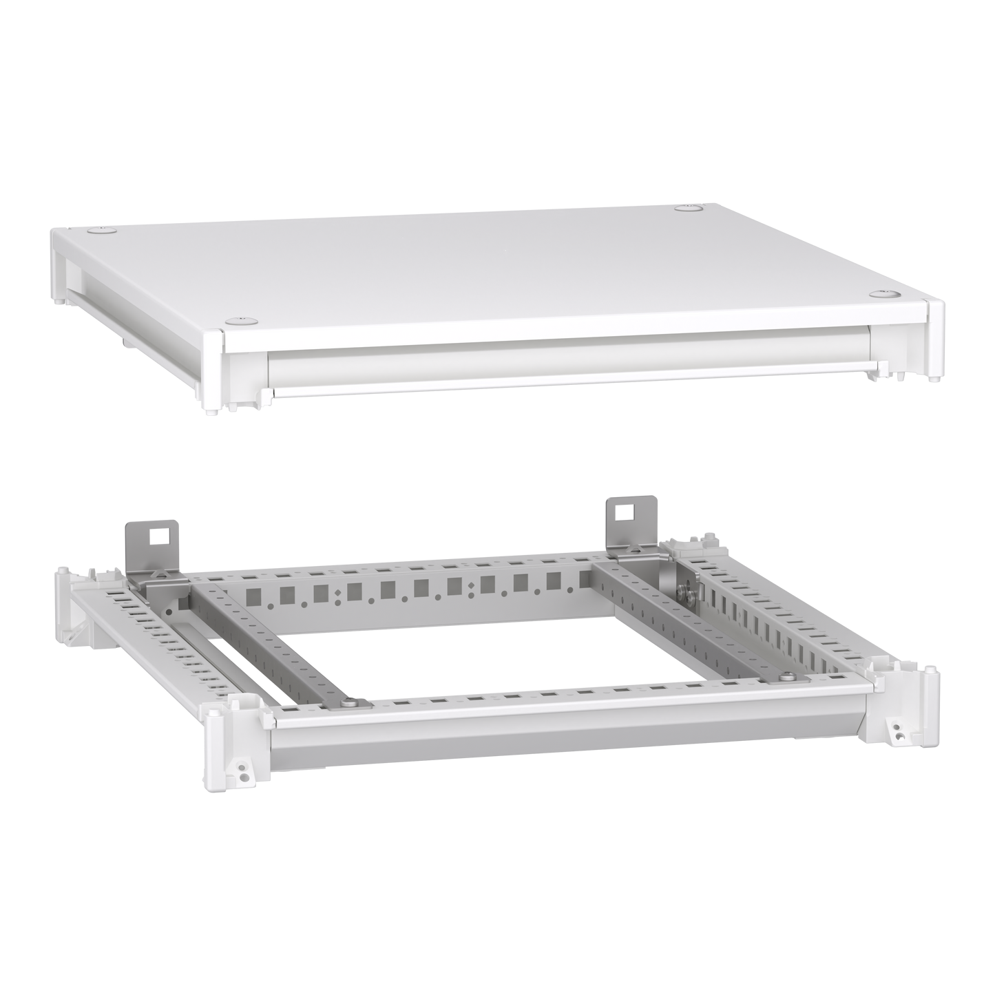 Schneider Electric-NSYSFNC55ED-PrismaSeT HD - cadre supérieur et inférieur - 500x500 mm - blanc