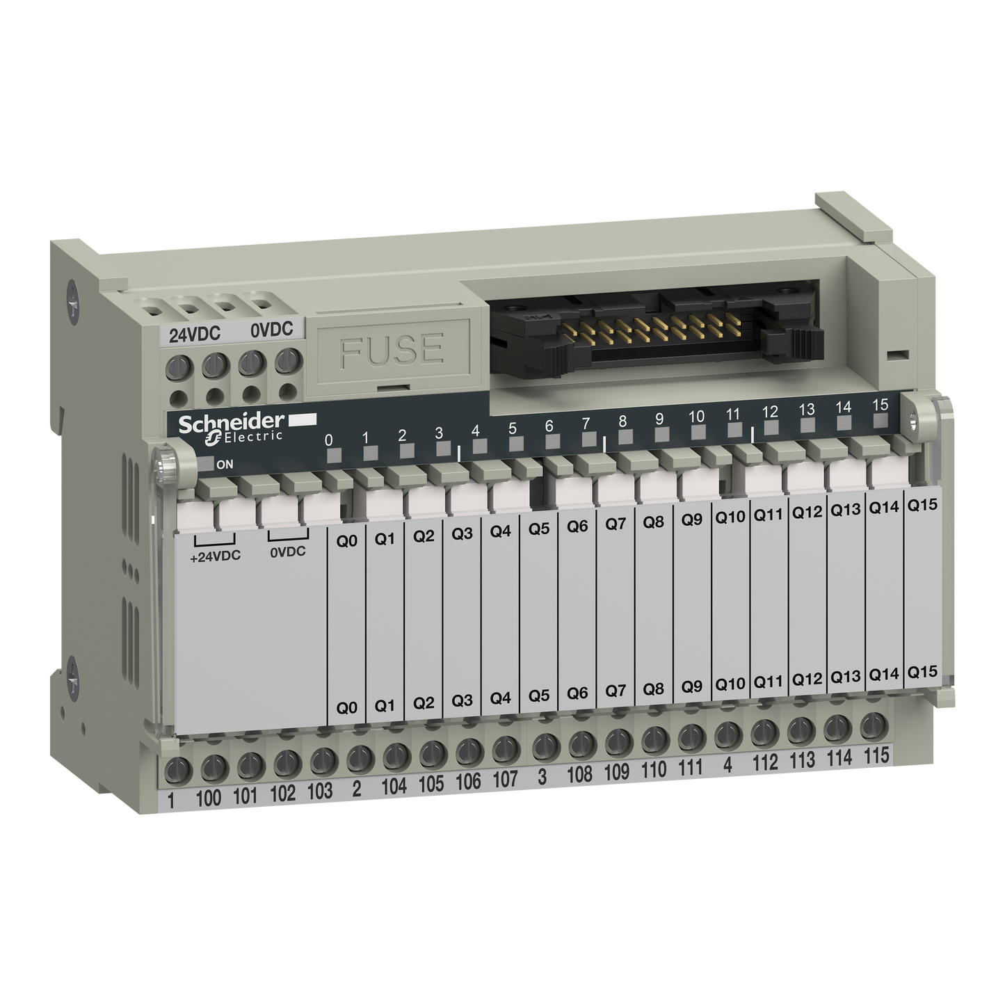 Schneider Electric-ABE7R16T111-Telfast ABE7 - embase - relais embrochable - 16 voies - relais 5mm