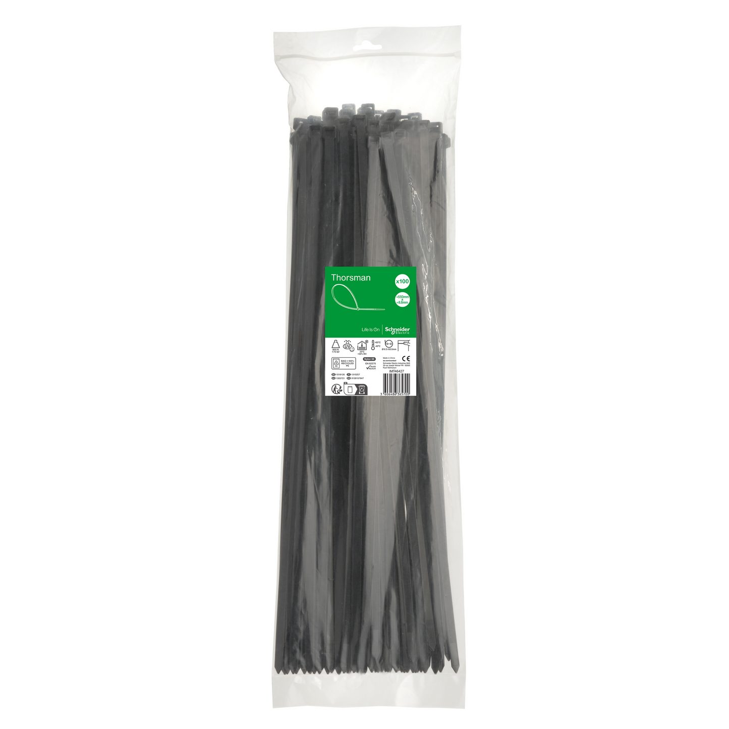 Schneider Electric-IMT46427-Thorsman colliers de serrage 550x8.8 Noir, 100p