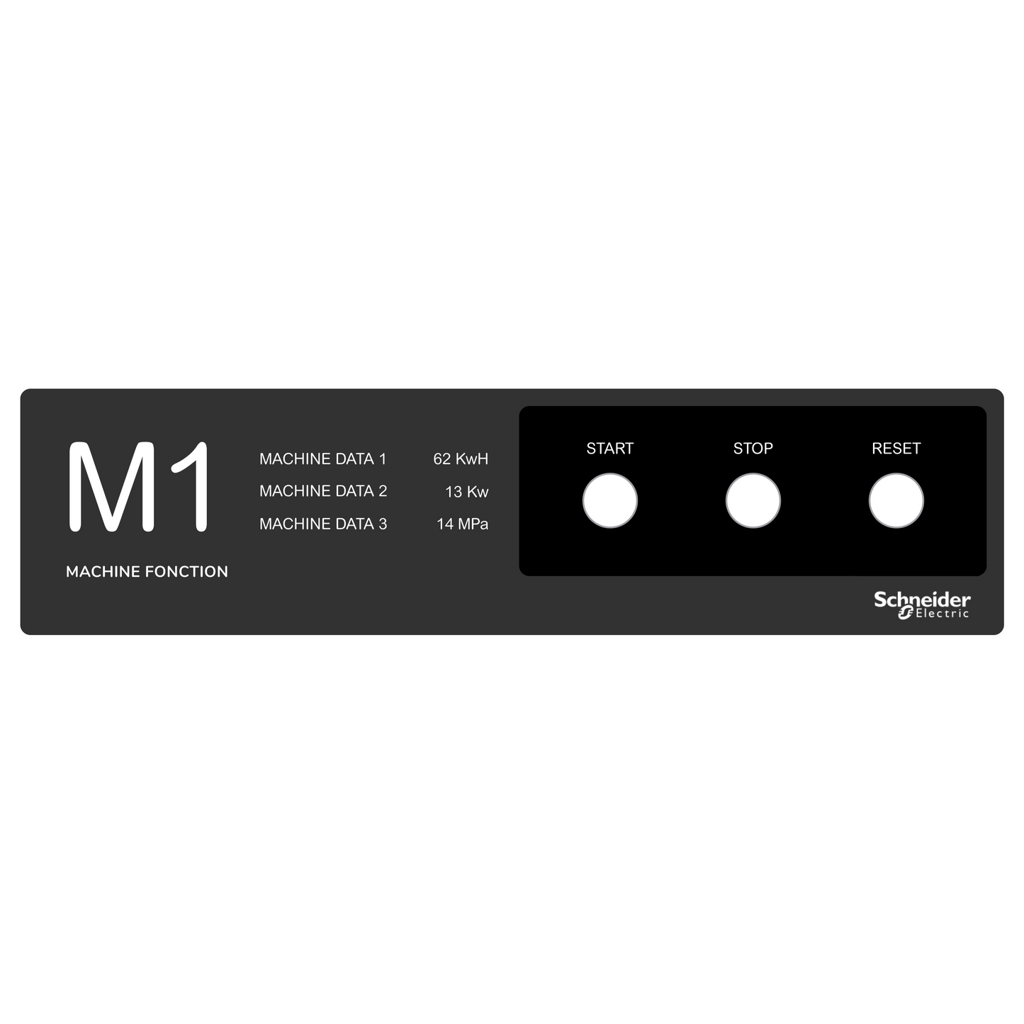 Schneider Electric-ZBYLECUST07-Harmony - plastron 400x100 - personnalisé via configurateur