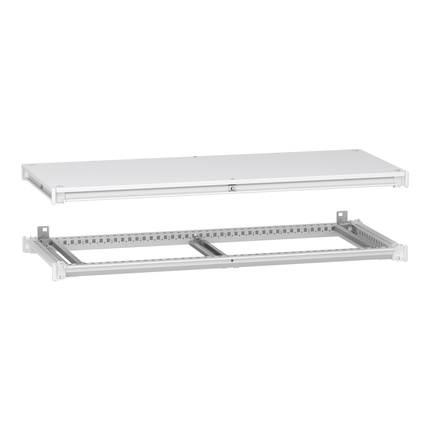 Schneider Electric-NSYSFNC125ED-PrismaSeT HD - cadre supérieur et inférieur - 1200x500 mm - blanc