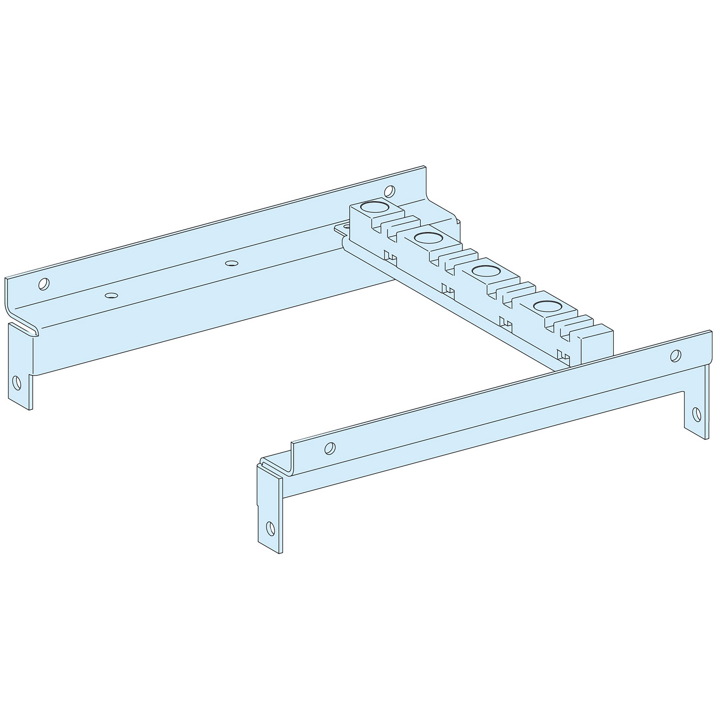 Schneider Electric-LVS04666-PrismaSeT P - Support inférieur JdB vertical latéral - LGYE ou BS 5/10mm