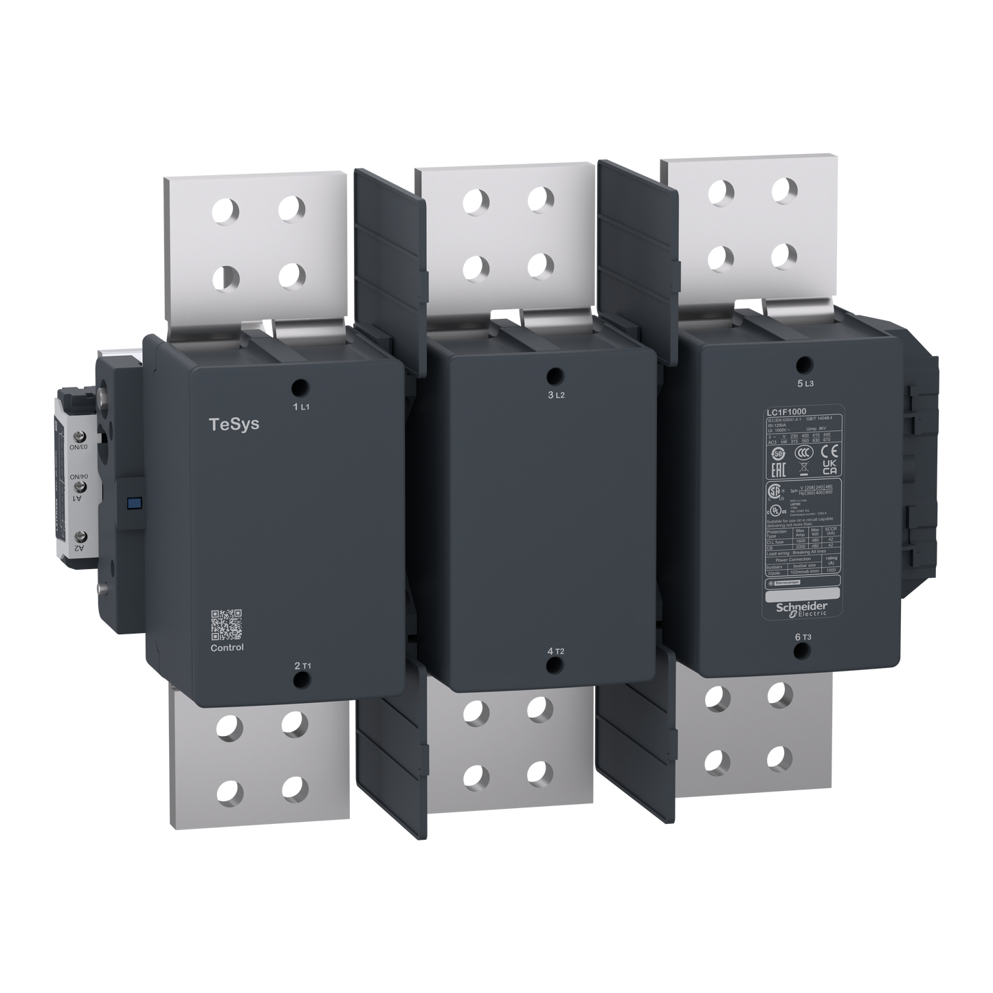 Schneider Electric-LC1F1000F7-TeSys F - contacteur moteur - 3P - 1000A 415V AC3 - circuit commande 110VCA