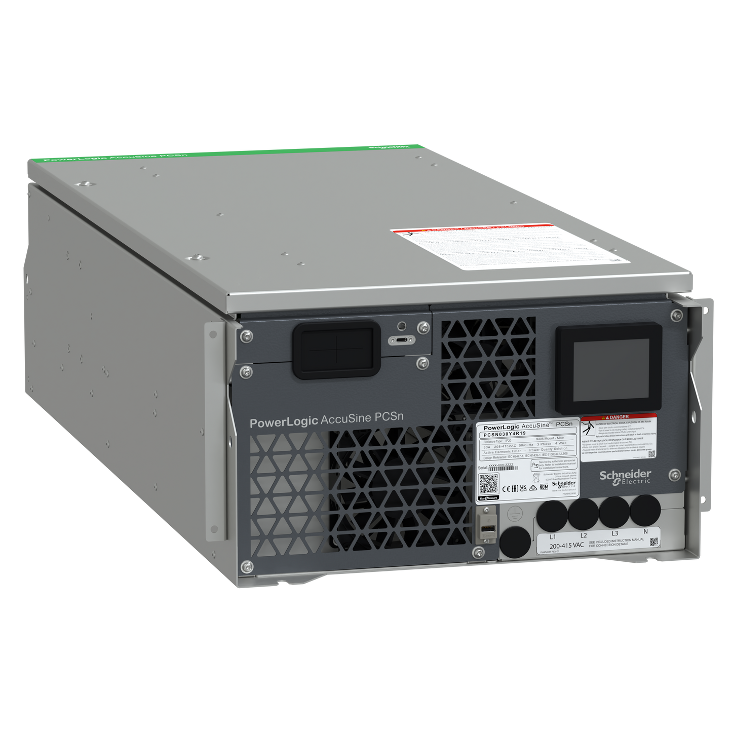 Schneider Electric-PCSN030Y4R19-AccuSine PCSN 30A 380-415V Ph+N rack mod