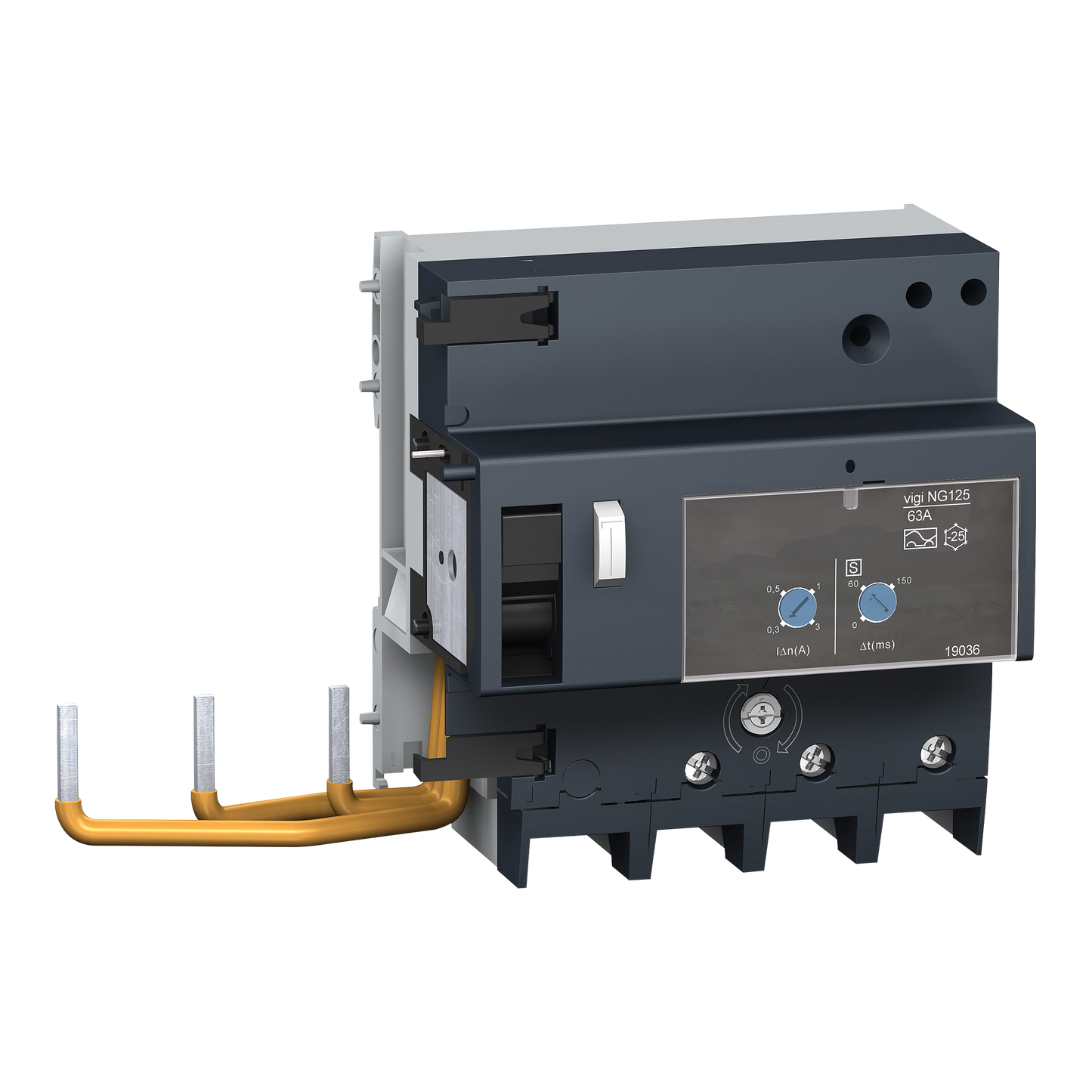 Schneider Electric-19036-Acti9 Vigi NG125 - Bloc diff. 230Vca à 400Vca - 3P - 63A - 300/3000mA - Type A