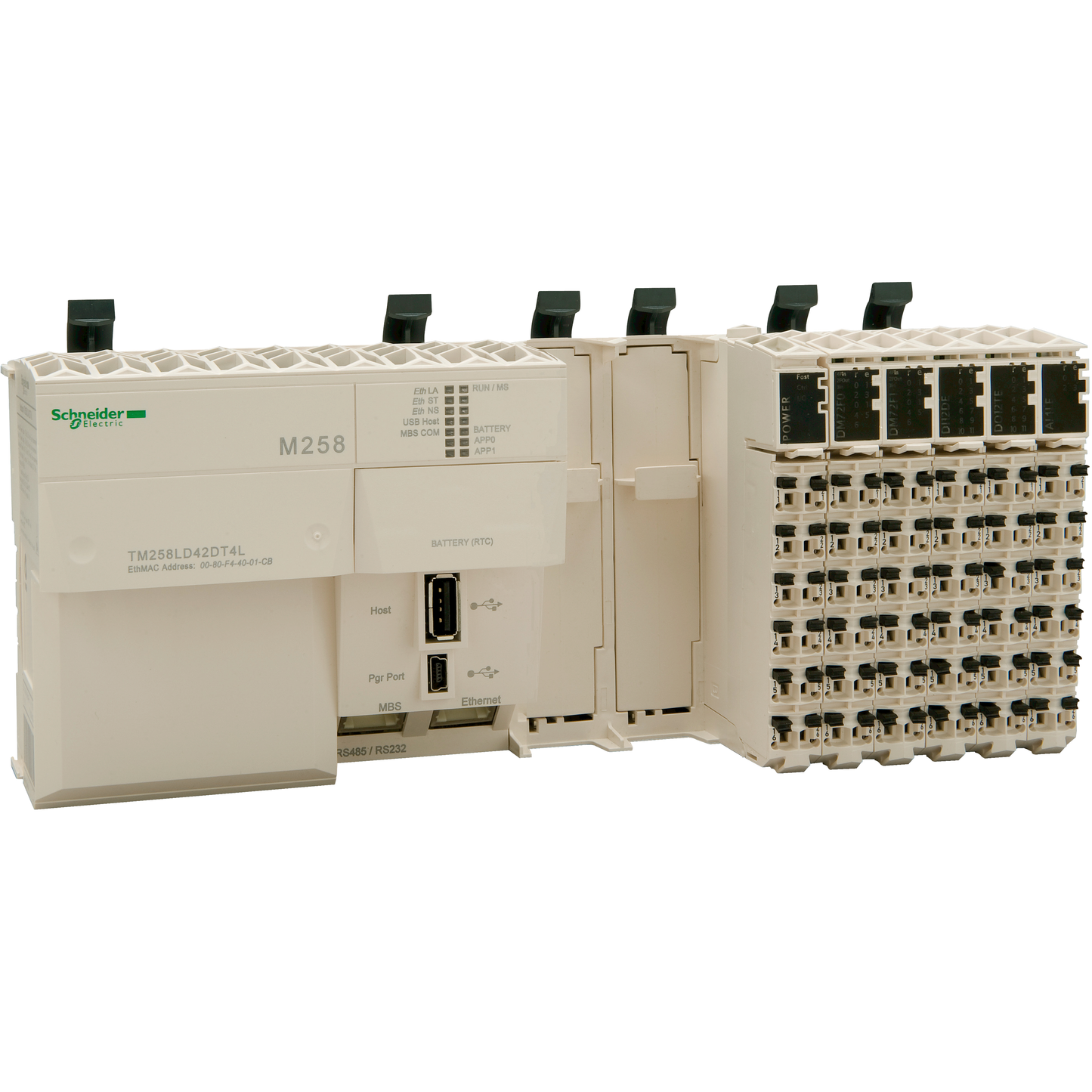 Schneider Electric-TM258LD42DT4L-Modicon M258 - M258 ctrl eth sl 2pci 42d