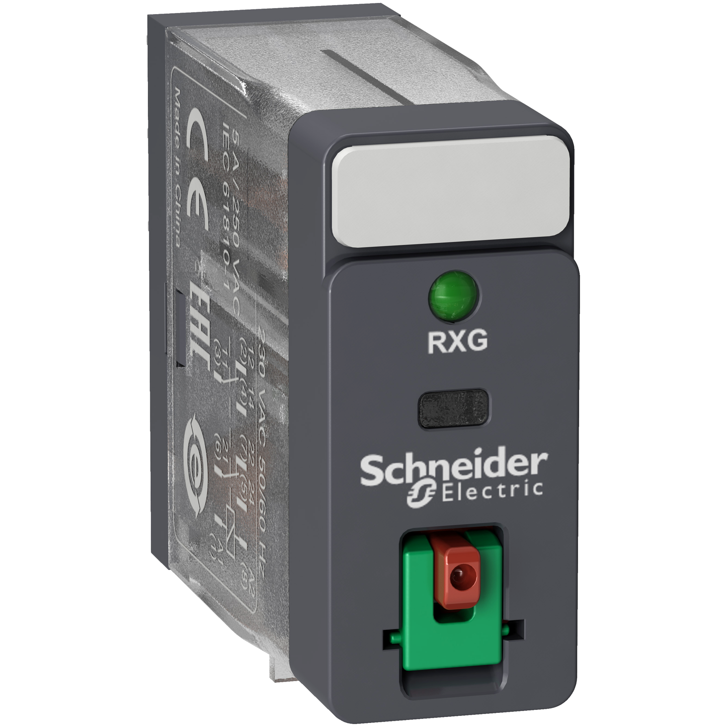 Schneider Electric-RXG22P7-Harmony RXG - relais interface - embrochab - test - DEL - 2OF - 5A - 230VAC