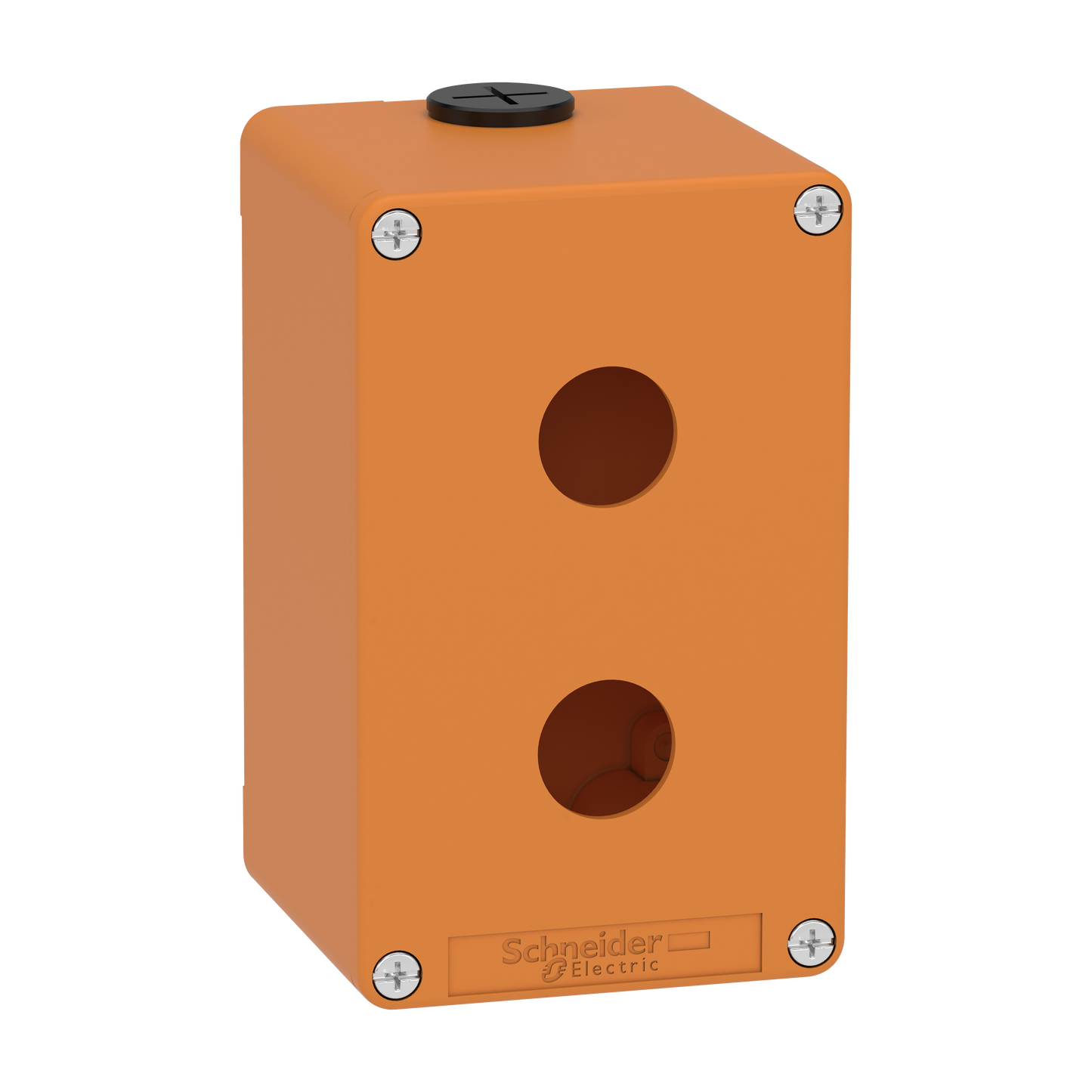 Schneider Electric-XAPO2502-Boite métal vide orange - M20 x2 - 2 trous 22 mm - 80x130x77 mm - UL cULus