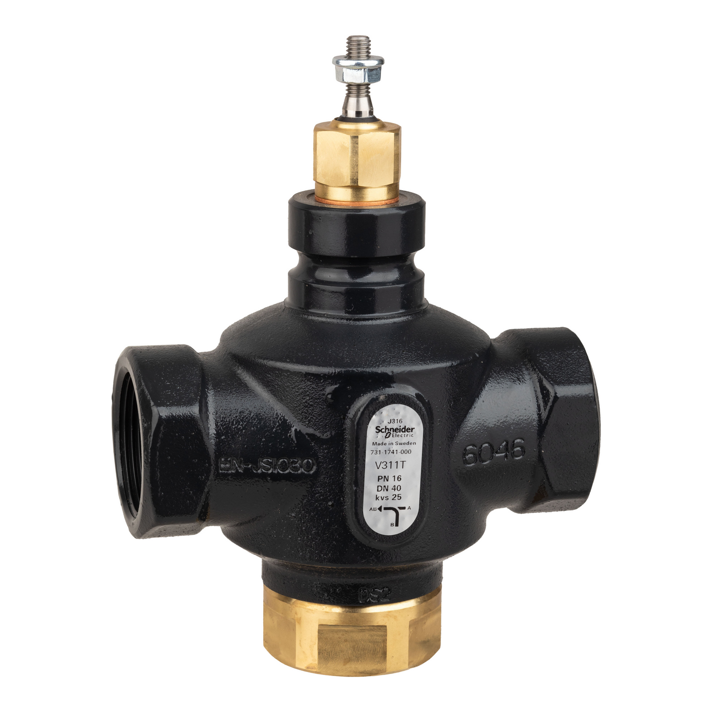 Schneider Electric-7311741000-Vanne 3 voies acier taraudée PN16 DN40 Kv25