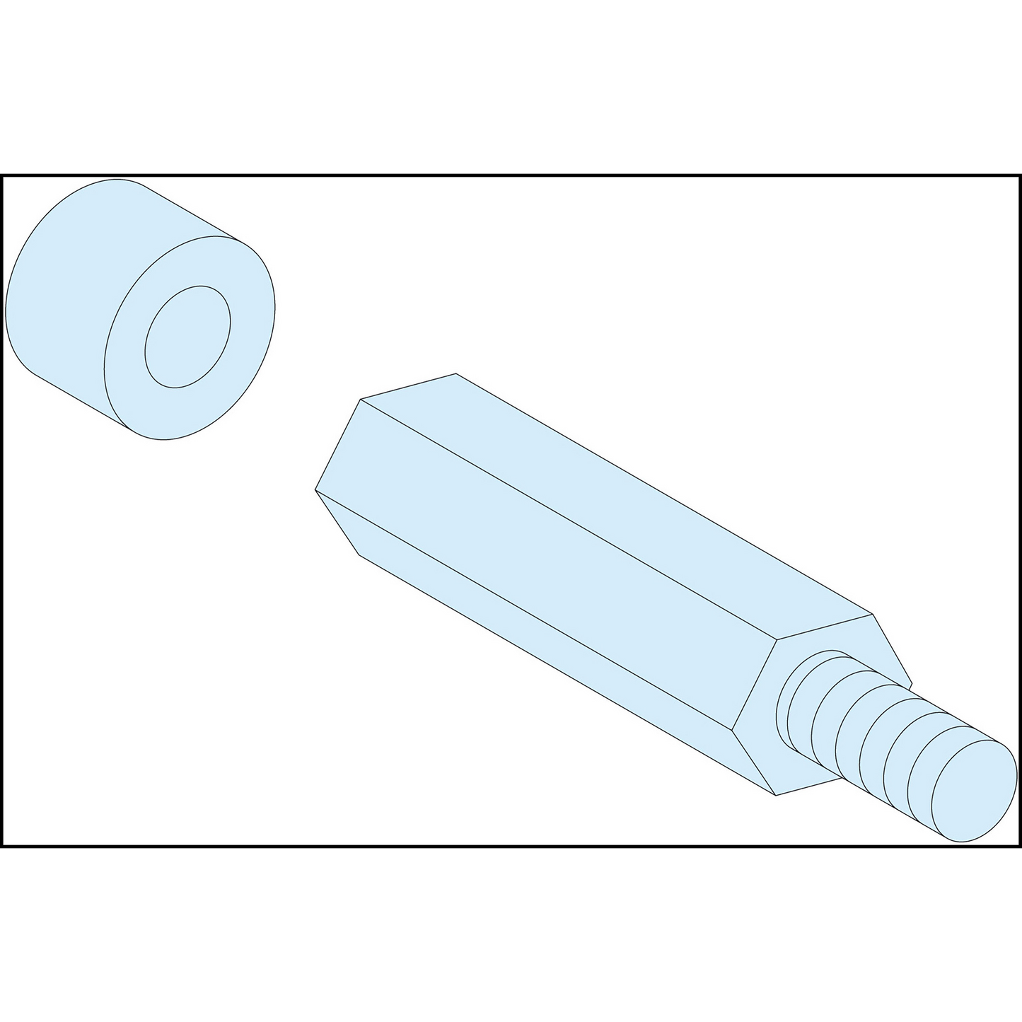 Schneider Electric-LVS03199-PrismaSeT G - Entretoise hexagonale - M8 - Haut.=40mm - lot de 4