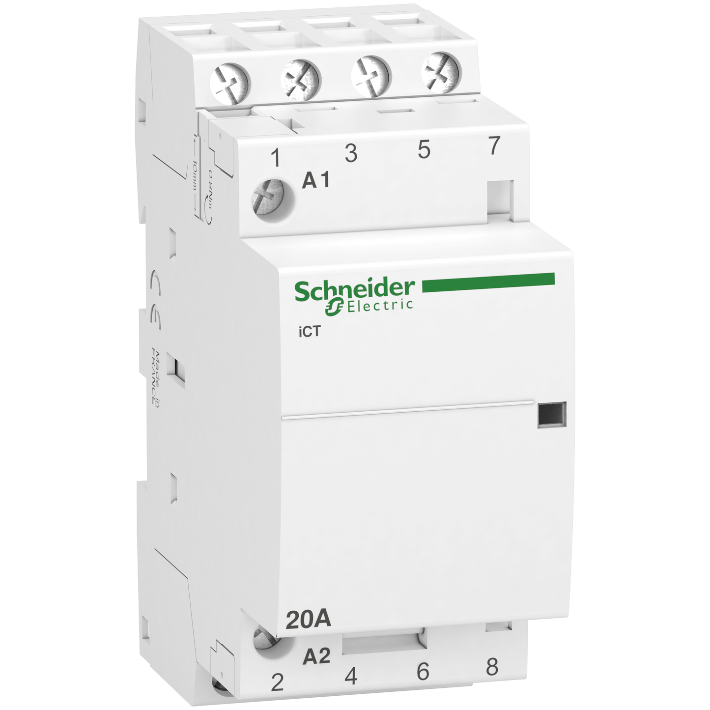 Schneider Electric-A9C22824-Acti9 iCT - Contacteur auxiliarisable - 3P - 20A - 4NO - 220/240Vca - 50Hz