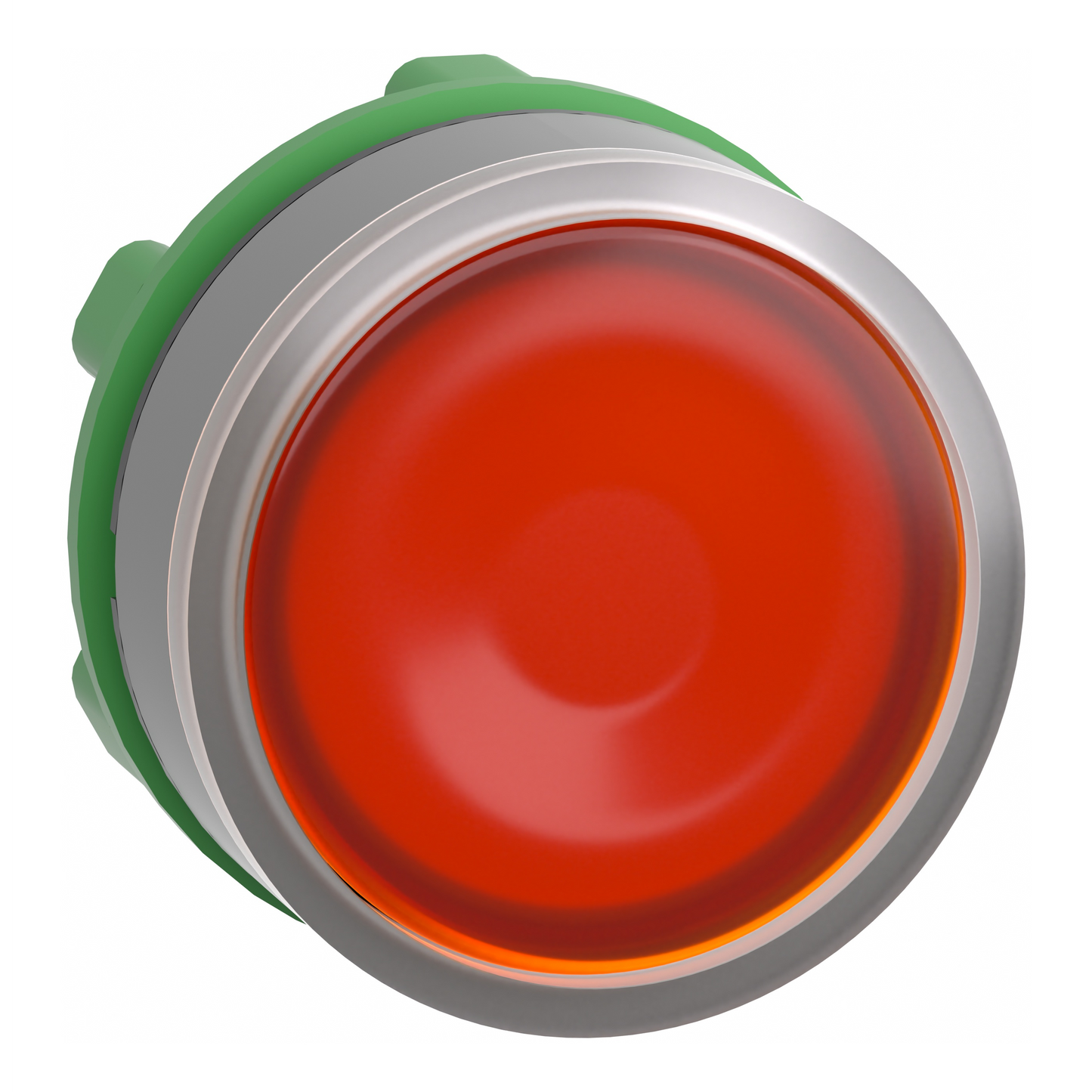 Schneider Electric-ZB5AH083C0-Harmony XB5 - tête bouton pous-pous lumin - Ø22 - col grise - jaune