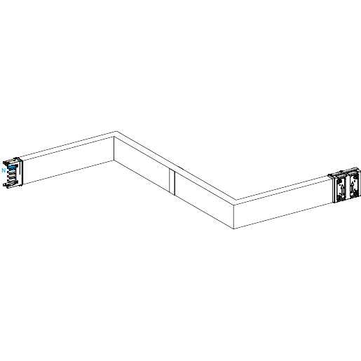 Schneider Electric-KSA250DZCH43F-Canalis KSA - Zed horiz. coupe feu 250A - Dr./Gau. - 3 côtés ajust. 250-750mm