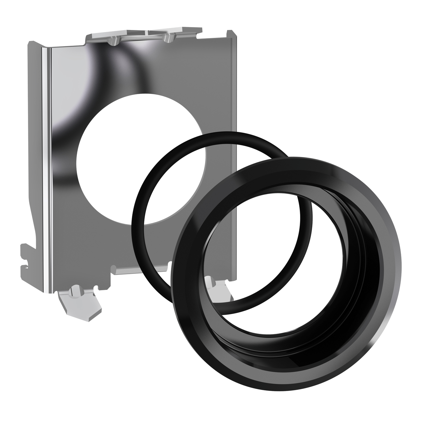 Schneider Electric-ZB4BZ0217-Harmony - Black metal flush mountin g kit (pb and p