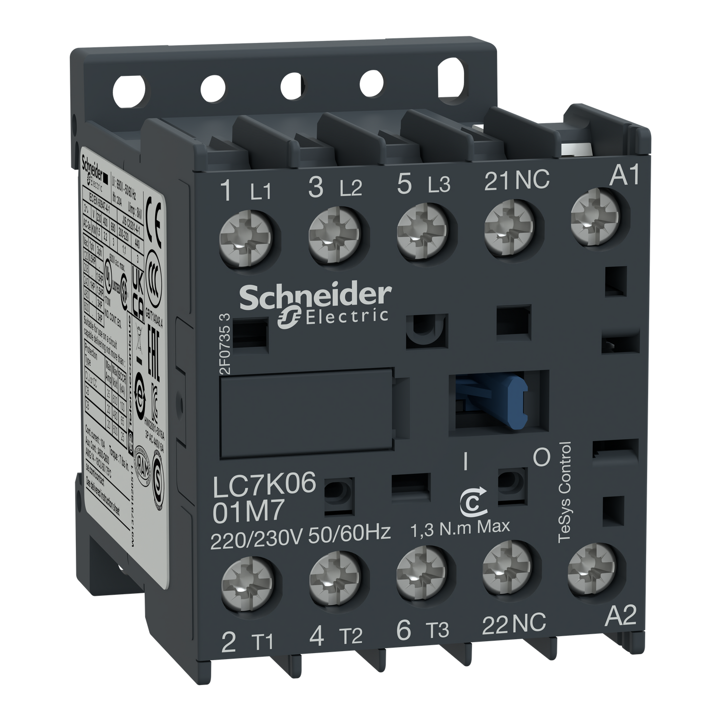 Schneider Electric-LC7K0901M7-TeSys LC7K - contacteur - 3P - AC-3 440V - 9A - bobine 220Vca