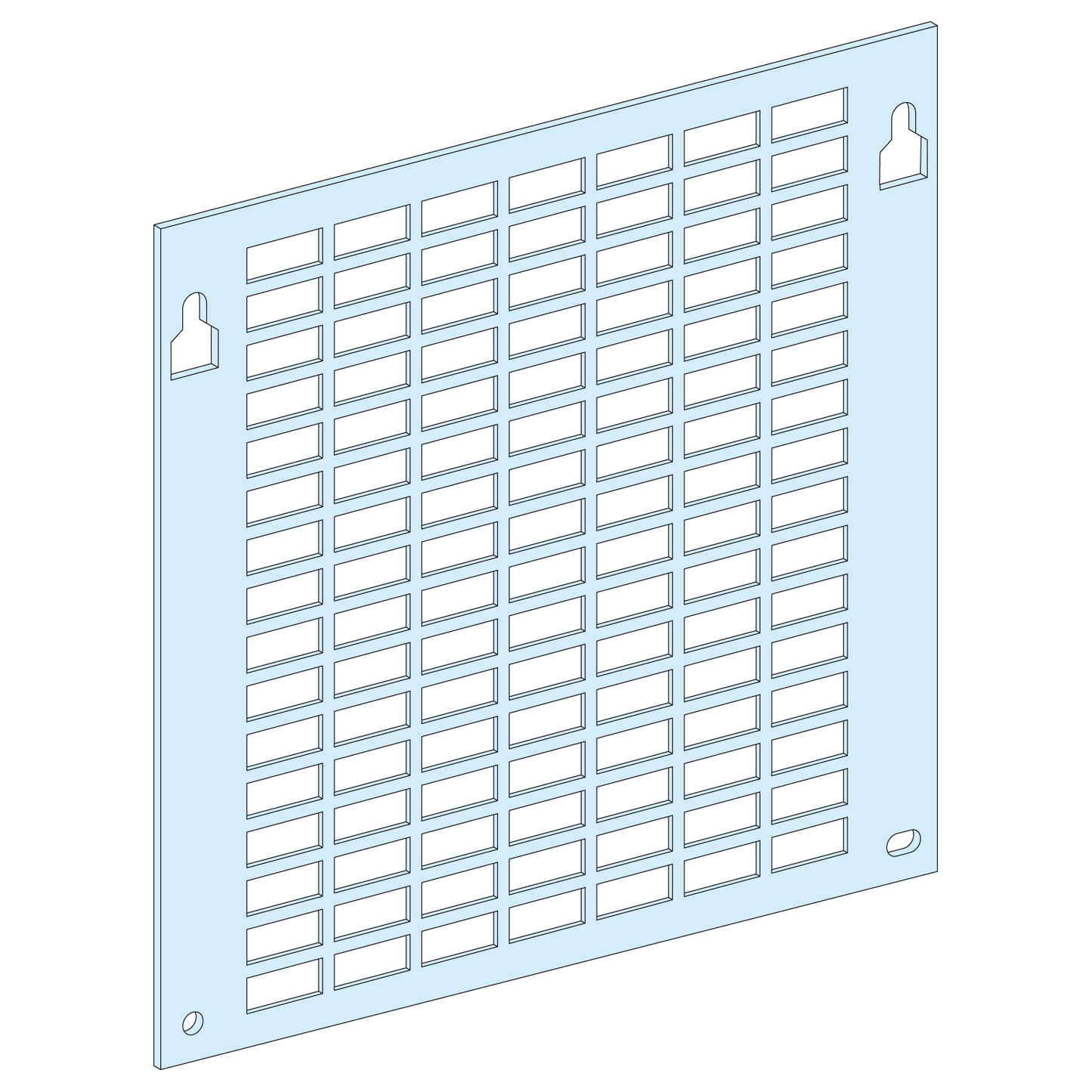 Schneider Electric-LVS03170-PrismaSeT G - Platine perforée plate - 4M - L600-coffret-armoire-RAL9003