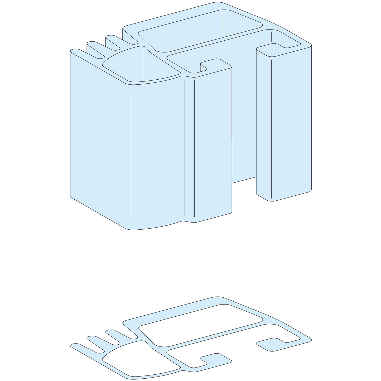 Schneider Electric-LVS04504-Linergy LGY - Profil pour JdB vertical - 1000A - L= 1670mm