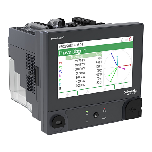 Schneider Electric-METSEION92140-ION9000 - Analyseur de réseau - DIN écran + adaptateur + kit montage 24/48V CC