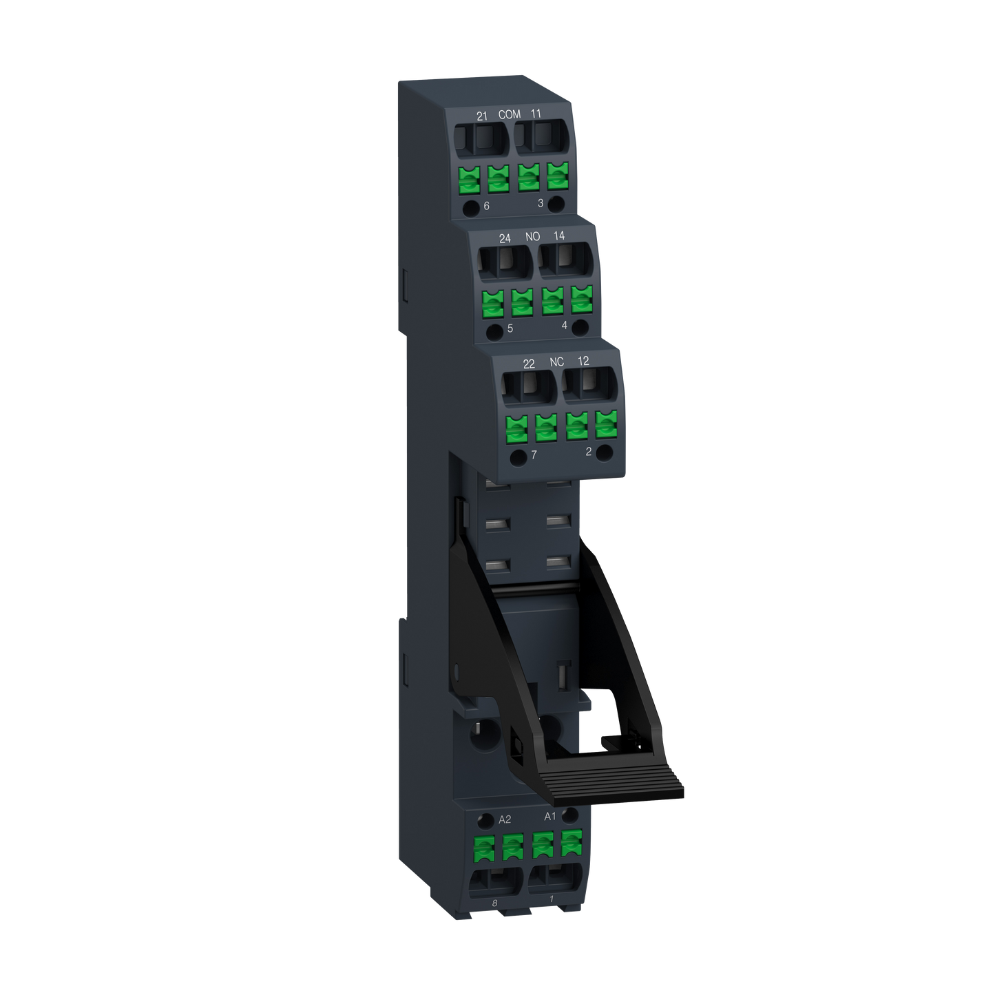 Schneider Electric-RGZE08P-RGZ push-in socket with clamp, separate contact, for RXG2 relays