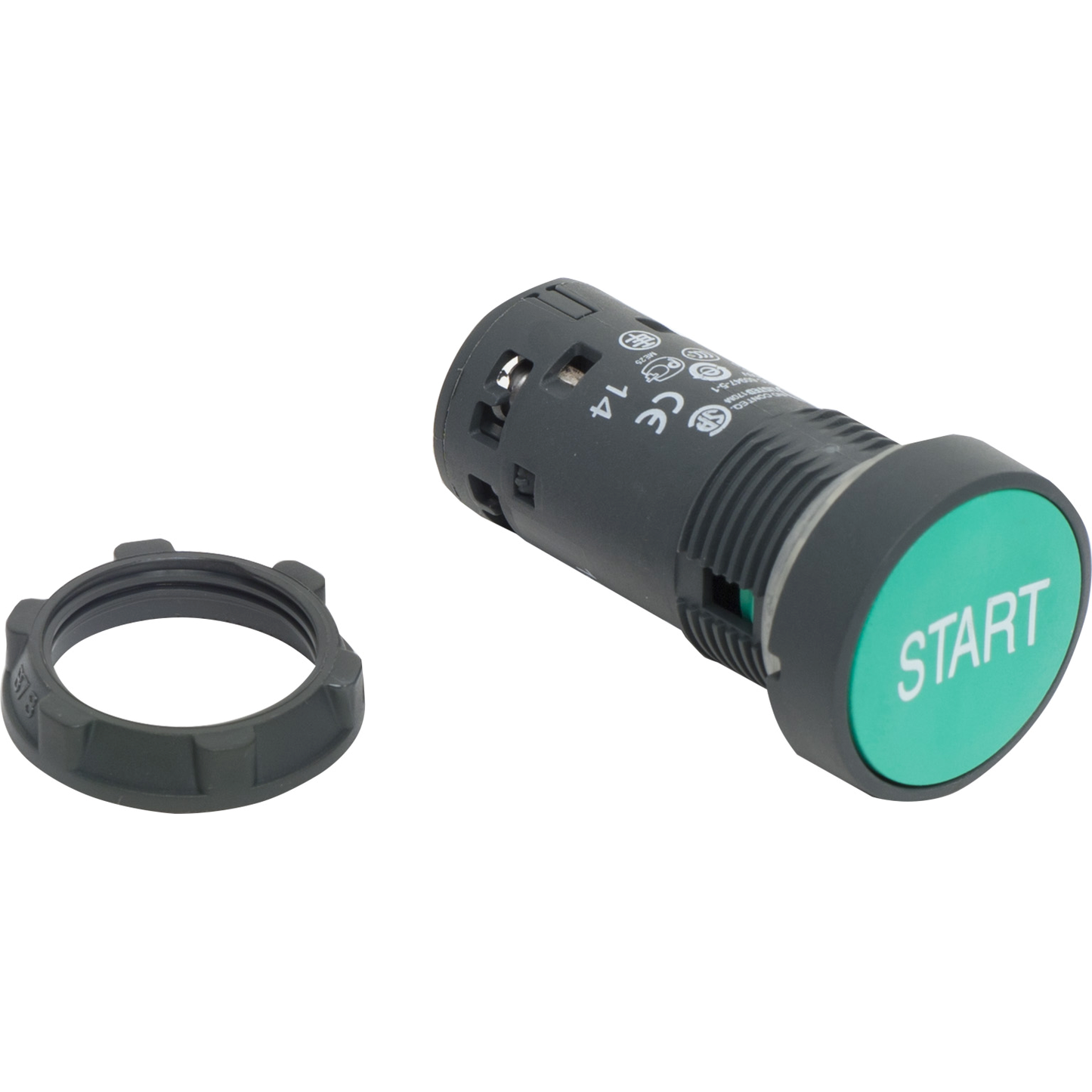 Schneider Electric-XB7NA3133-Harmony bouton-poussoir affleurant - Ø22 - vert -1F - blanc START