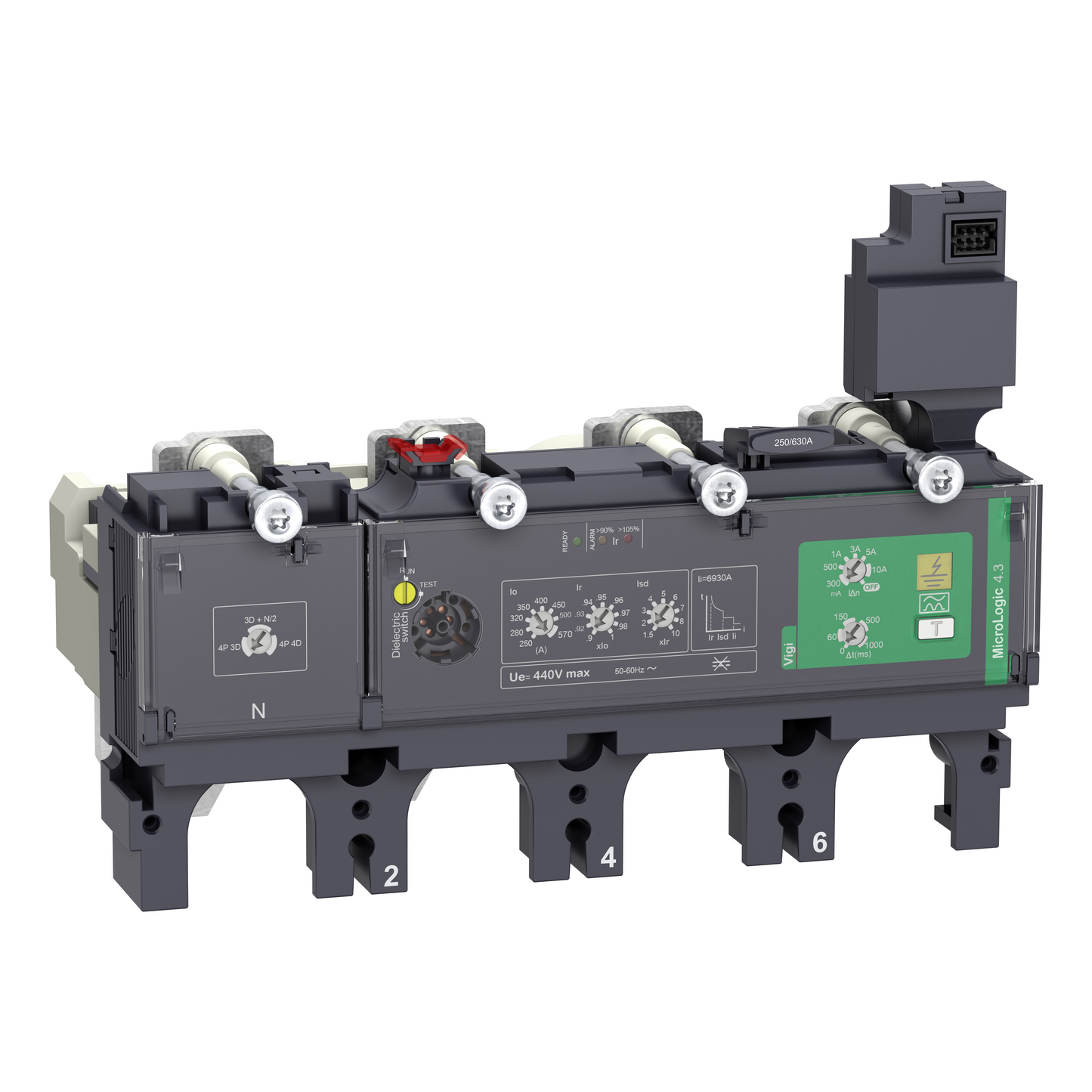 Schneider Electric-C6344V570-ComPacT NSX - Déclencheur MicroLogic 4.3 Vigi 570A - 4P4D pour NSX630