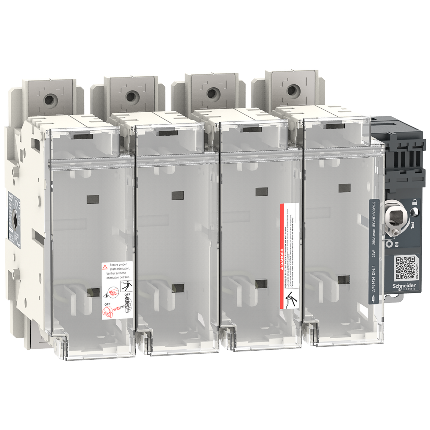 Schneider Electric-LV481434-FuPact GS - interrupteur sectionneur fusible - 250A - 4P - DIN 0/1 - F&R CTRL