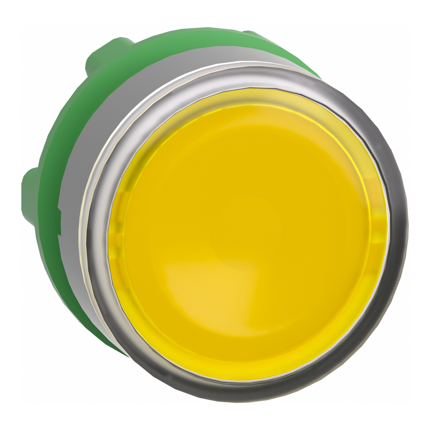 Schneider Electric-ZB5AW383C0-Harmony XB5 - tête bouton poussoir lumineux - Ø22 - col grise - jaune