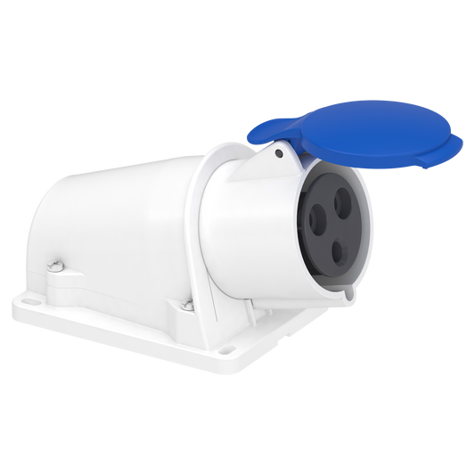 Schneider Electric-PKF32W423-Socle prise BT saille inclinée, connexion vis, IP44, 32 A 2P+T 200-250 V