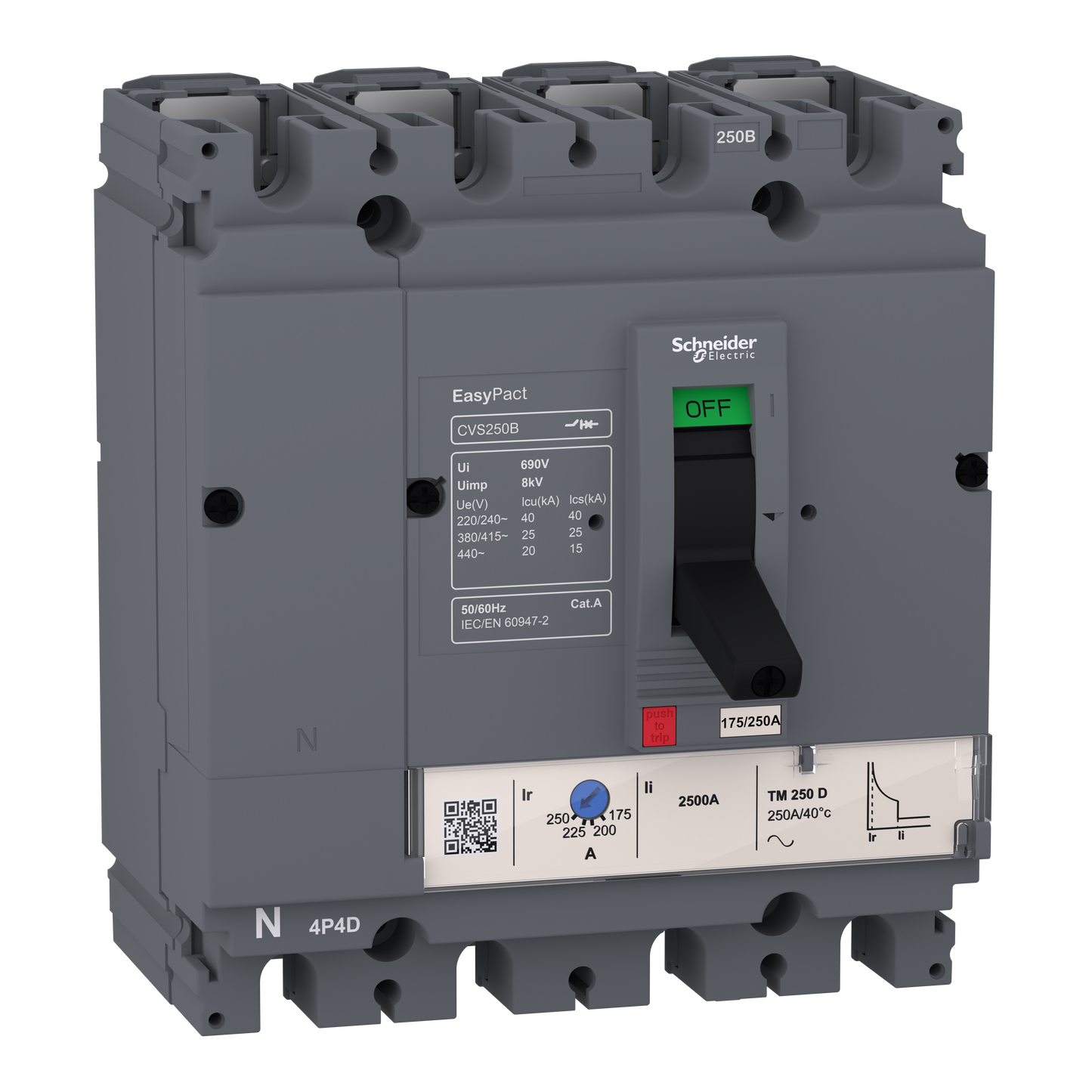 Schneider Electric-LV510327-EasyPact CVS - Disjoncteur CVS100B TM100D 4P4D