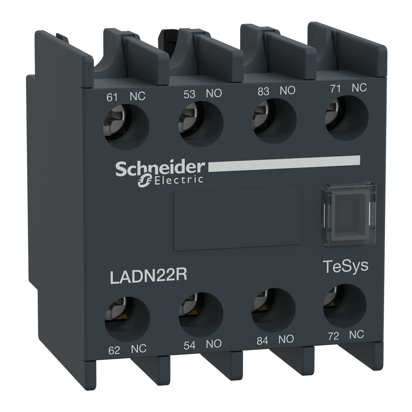 Schneider Electric-LADN22R-TeSys D - bloc contacts aux frontaux - 2F+2O - bornes vis-étriers - 17V/1mA