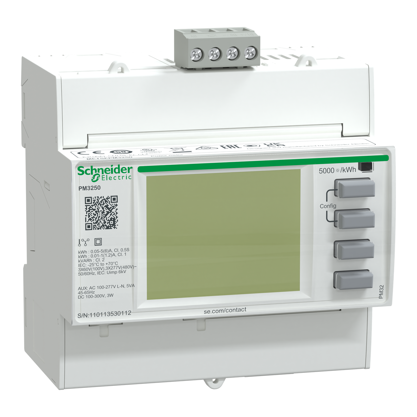 Schneider Electric-METSEPM3250-PowerLogic - centrale de mesure - PM3250 - modulaire - Modbus