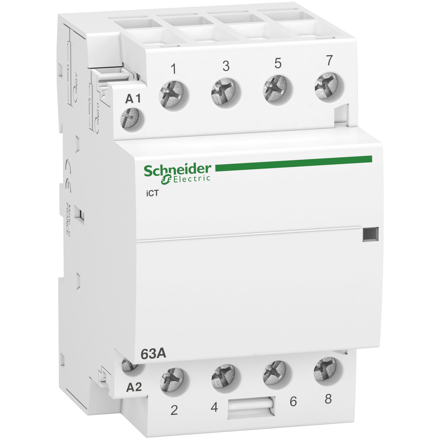 Schneider Electric-A9C20864-Acti9 iCT - Contacteur auxiliarisable - 4P - 63A - 4NO - 220/240Vca - 50Hz